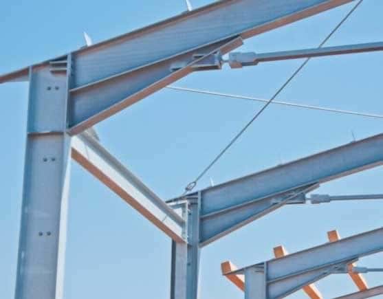 Estructura conformada por vigas de acero. Estructura conformada por vigas de acero