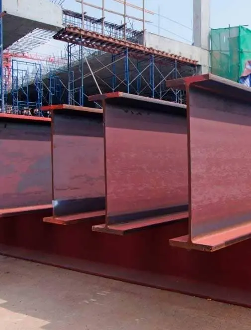 Estructura formada por vigas de acero estructural