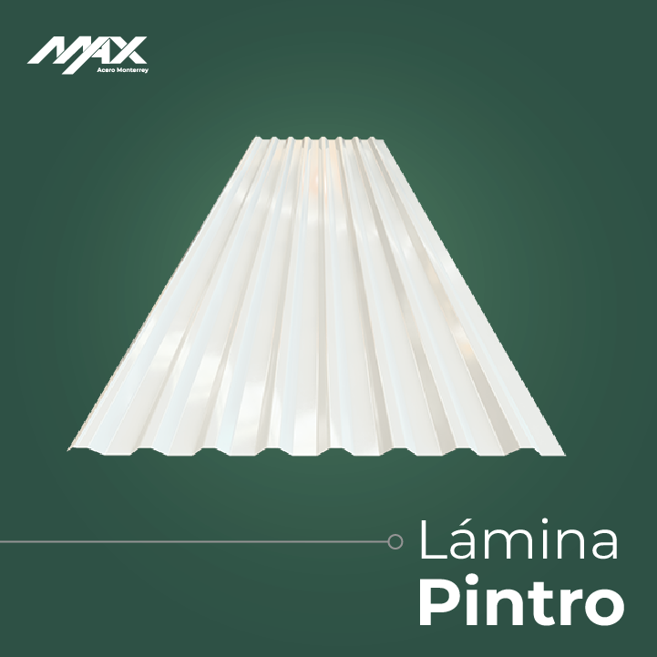 Muestra de lámina acanalada con recubrimientoPintro