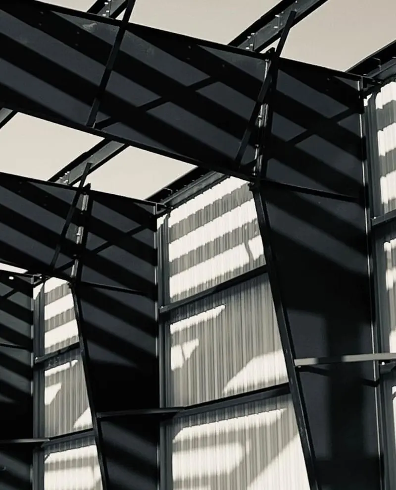 Estructura para construir techo con lámina pintro