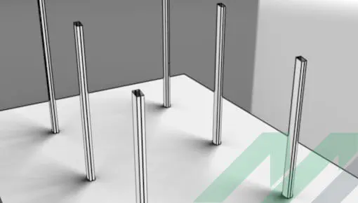 Acomodo de perfiles monten en construcción de estructura para techo Acomodo de perfiles monten en construcción de estructura para techo