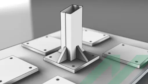 Colocación de placa de acero en construcción de estructura para techo Colocación de placa de acero en construcción de estructura para techo