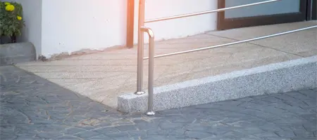 Rampa de concreto fibra en obra