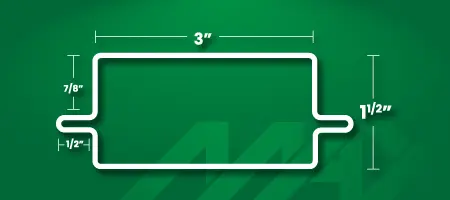 Perfil de herrería para puertas K-300 Perfil de herrería para puertas K-300