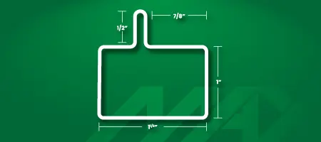 Perfil de herrería para puertas P100 Perfil de herrería para puertas P100