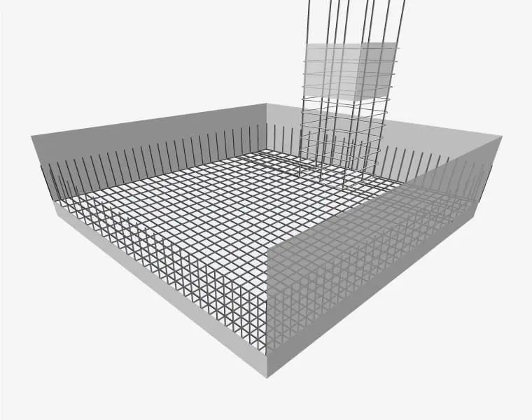 Diagrama de cimentación con zapatas medianeras Diagrama de cimentación con zapatas medianeras