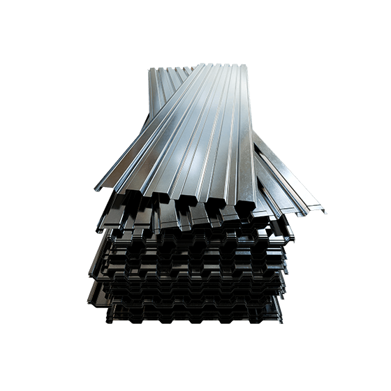 Láminas galvanizadas con acanalado rectangular