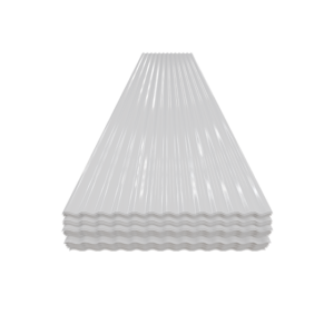 Lámina acanalada O-725 con recubrimiento Pintro color blanco