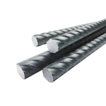 Acercamiento a la punta de un grupo de varillas de acero