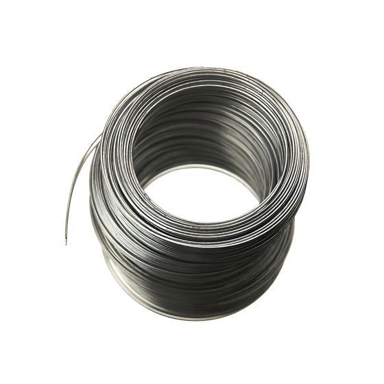 Vista superior de un rollo de alambre recocido