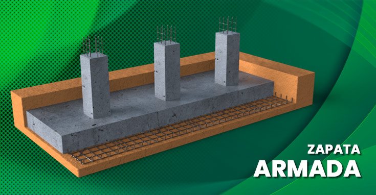 Esquema de una zapata armada dentro de una excavación - Tipos de zapatas Esquema de una zapata armada dentro de una excavación - Tipos de zapatas