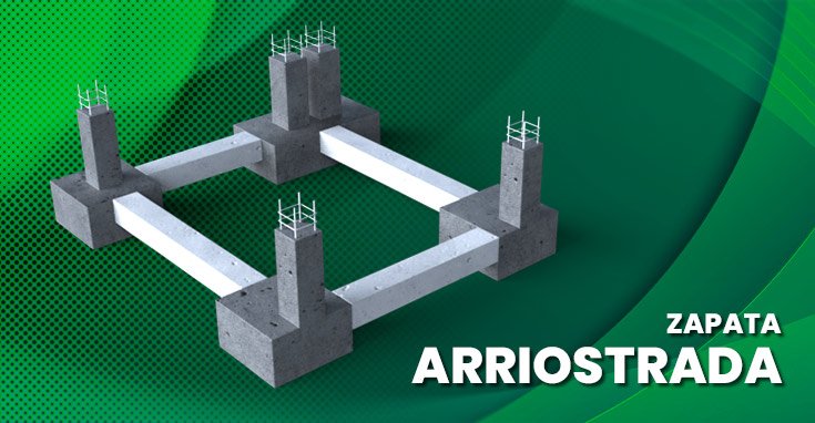 Vector de una zapata arriostrada construida con cemento y varilla Vector de una zapata arriostrada construida con cemento y varilla