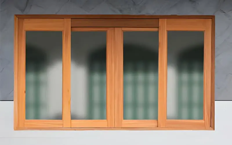 Ventana de herrería corrediza de doble hoja