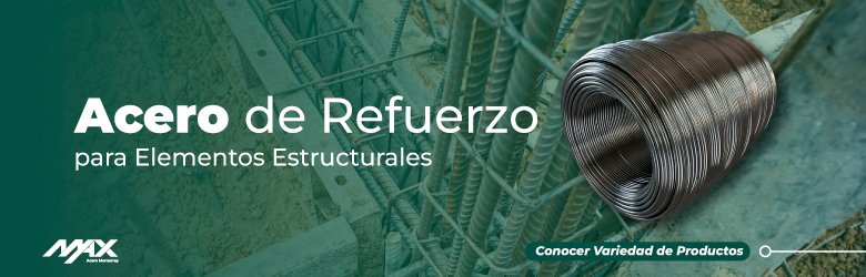Banner rectangular de acero de refuerzo para elementos estructurales