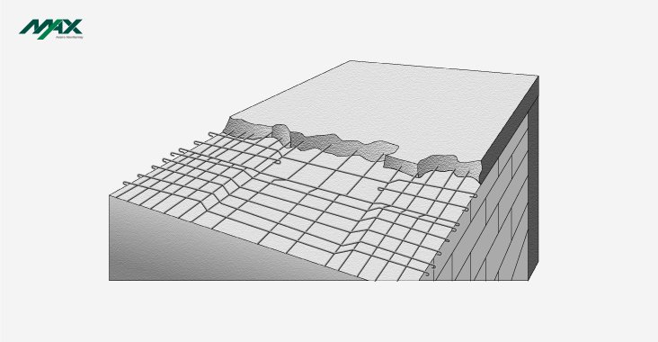 Esquema de losa maciza para casa en construcción - Max Acero Monterrey