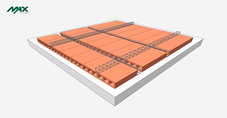 Diagrama de losa placa fácil construida para una casa - Max Acero Monterrey