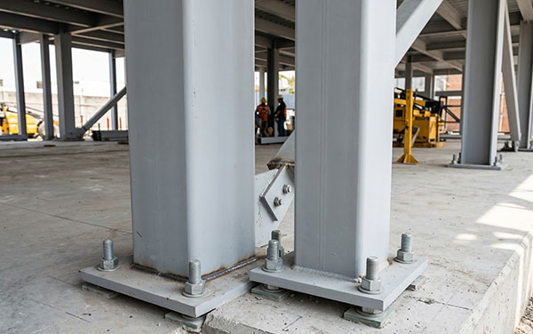 Apoyos de estructura construidos con perfil HSS